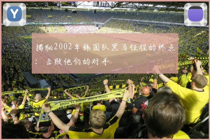 揭秘2002年韩国队黑马征程的终点：击败他们的对手