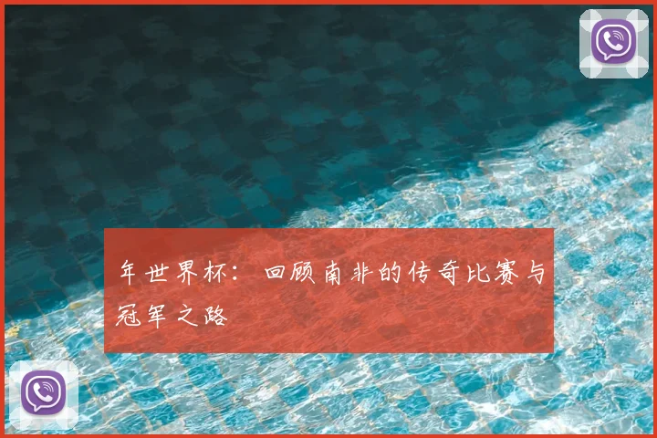 年世界杯:回顾南非的传奇比赛与冠军之路